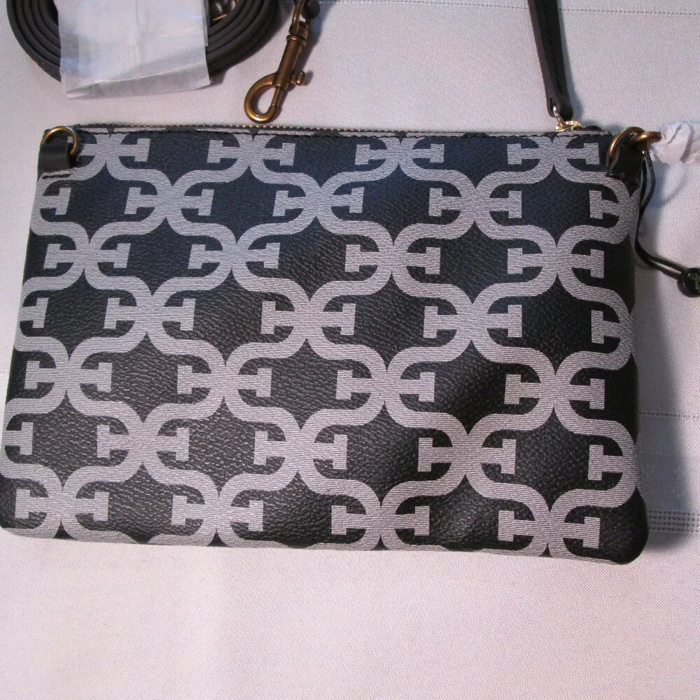 Sam Edelman Heritage Black Signature Clutch Crossbody NWT - Picture 3 of 4